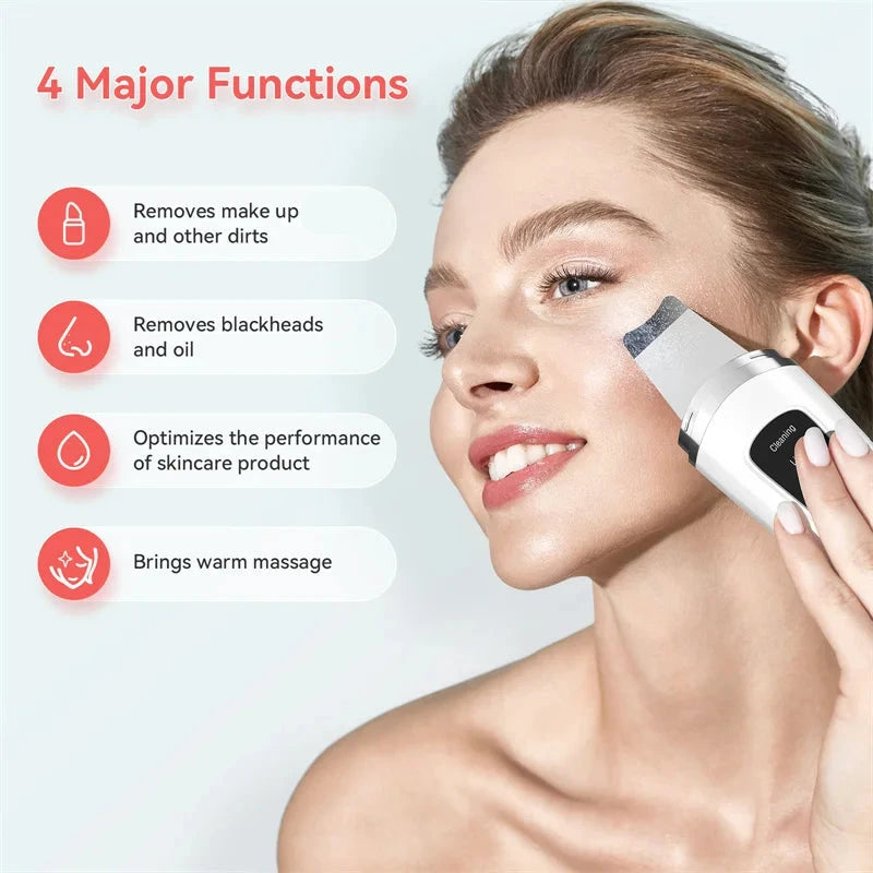 Ultrasonic Skin Exfoliator and Deep Facial Cleanser